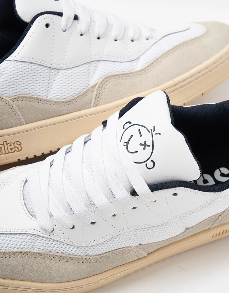 Etnies Snake Skate Shoes - White/Navy - Image 6