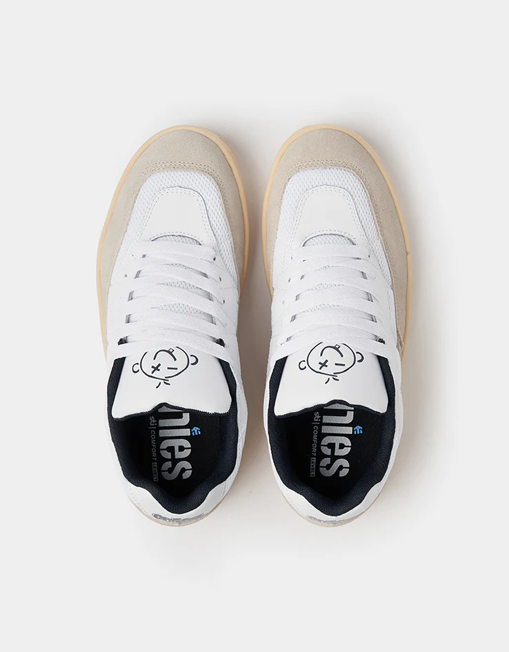 Etnies Snake Skate Shoes - White/Navy - Image 8
