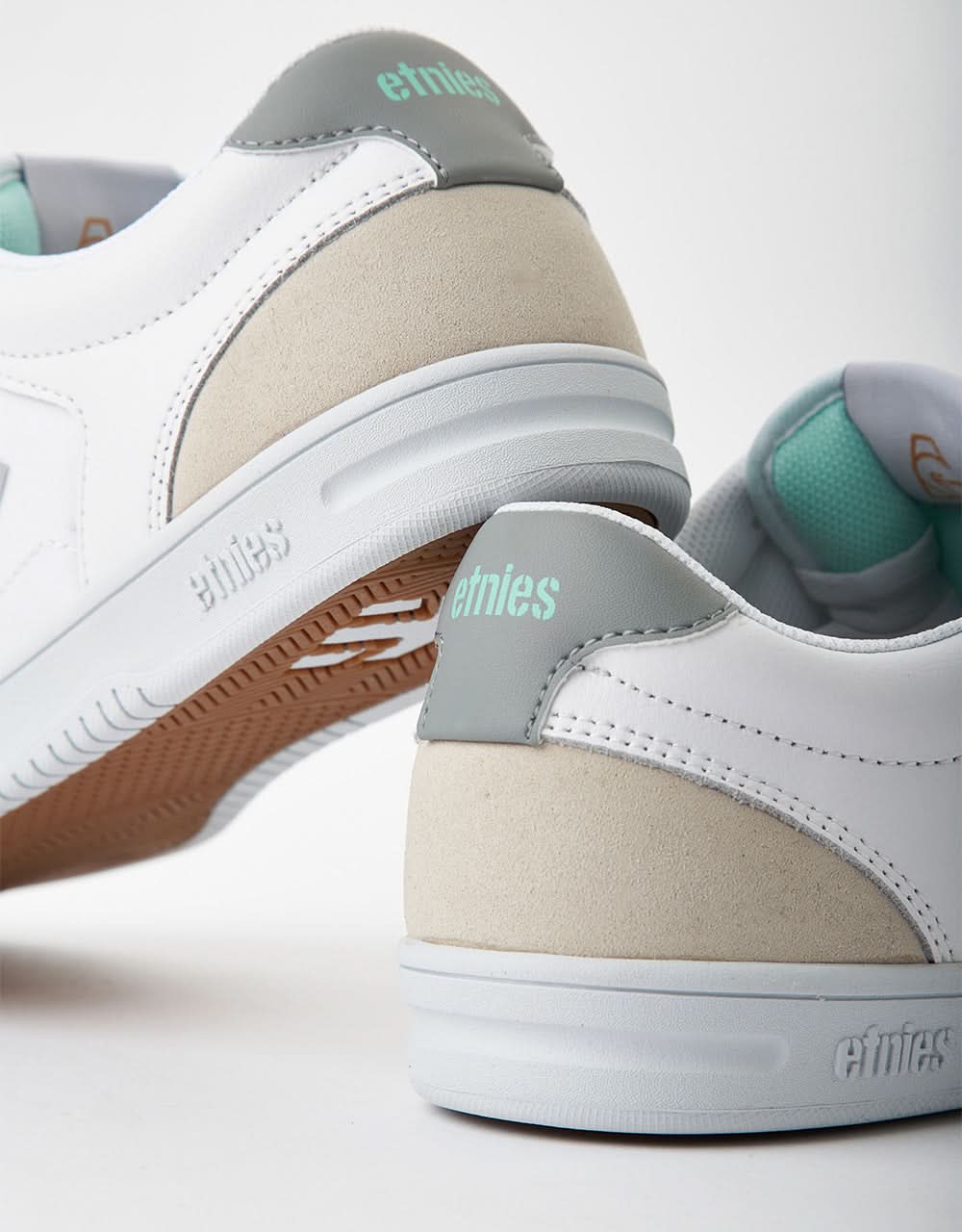 etnies The Aurelien Skate Shoes - White/Mint - Image 5