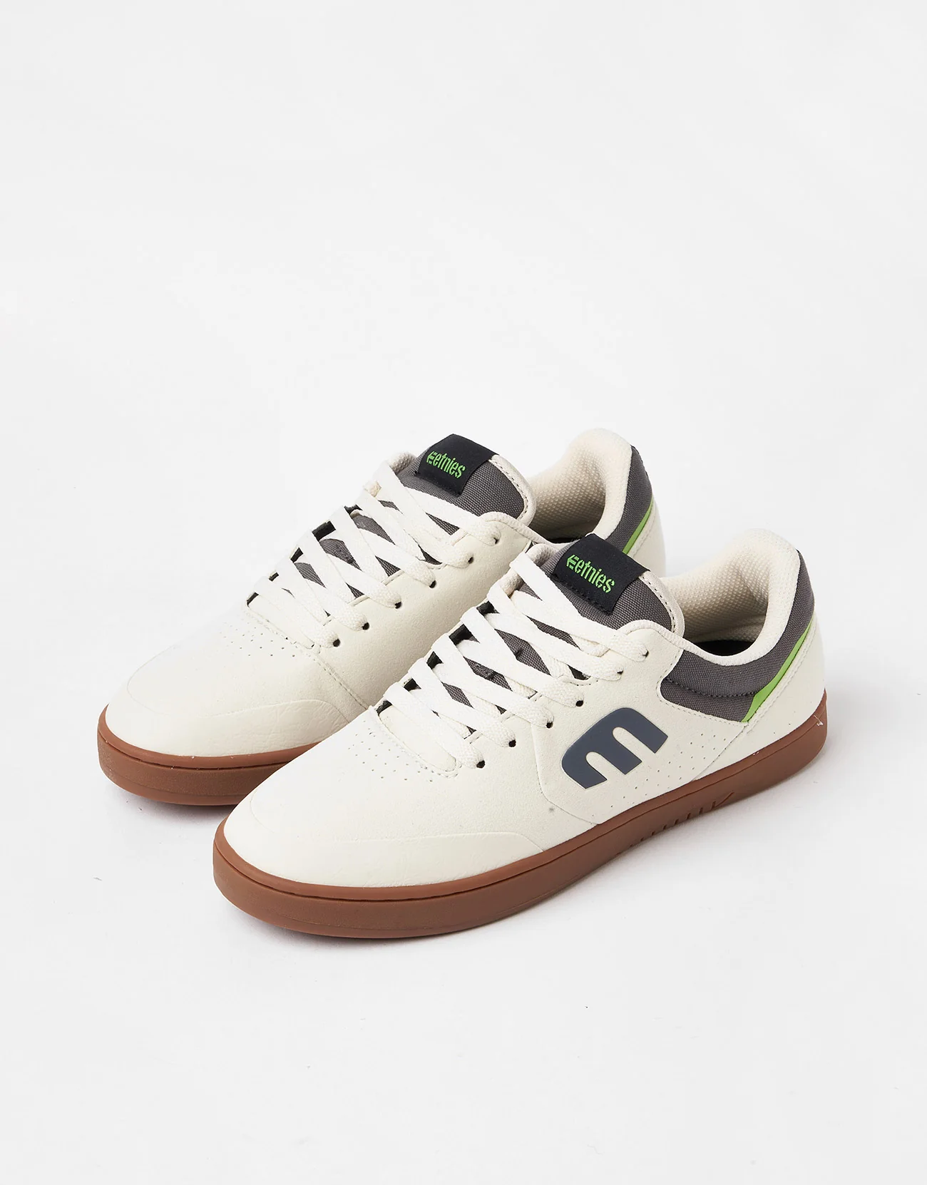 Etnies x Michelin Marana Skate Shoes - White/Grey/Gum - Image 3