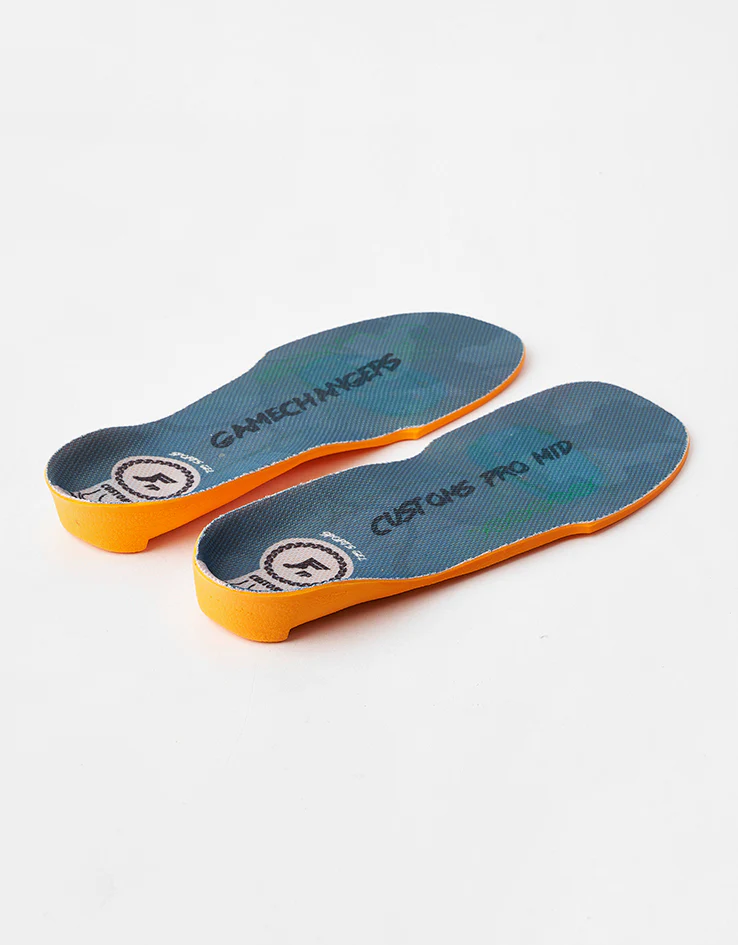 Footprint Gamechangers Elite Quantum Heel Sports Gel Mid 5-7mm Custom Orthotic Insoles - Grey/Black/White - Image 2