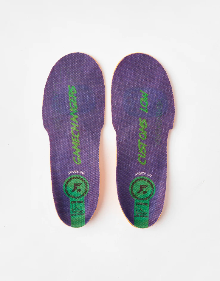 Footprint Gamechangers Elite Sports Gel Low 3-5mm Custom Orthotic Insoles - Purple/Green