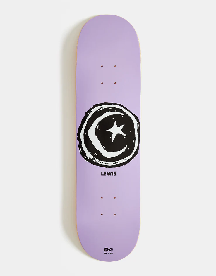 Foundation Lewis Star & Moon Skateboard Deck - 8.25"