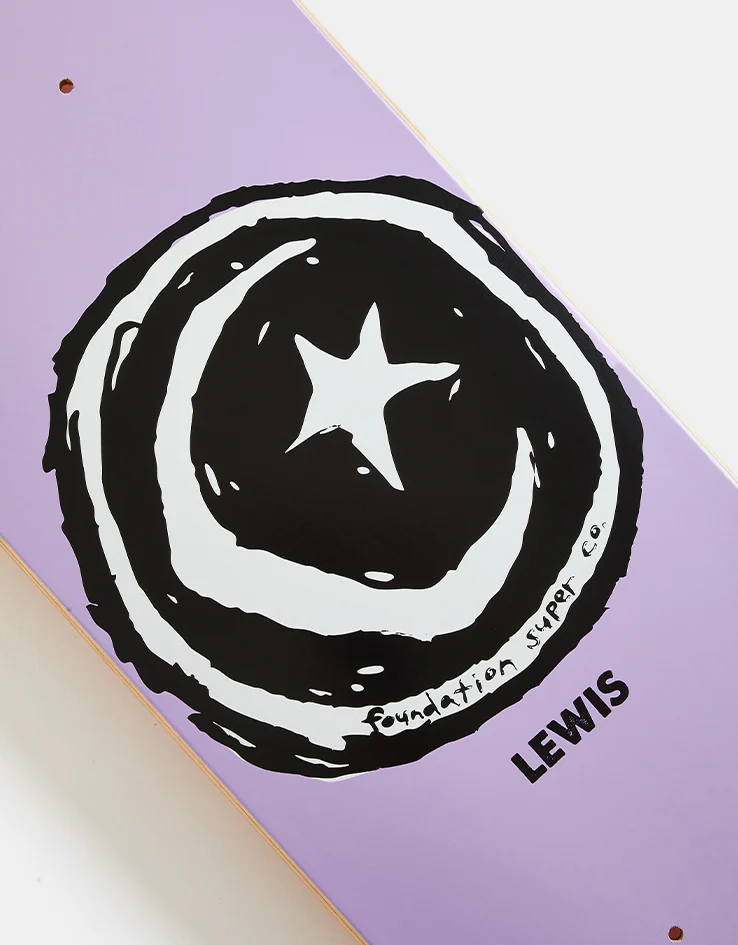 Foundation Lewis Star & Moon Skateboard Deck - 8.25" - Image 3