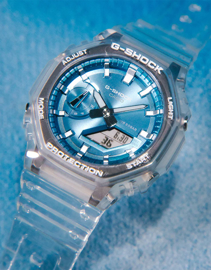 G-Shock GA-2100BM-7A2ER Watch - Clear/Blue - Image 2