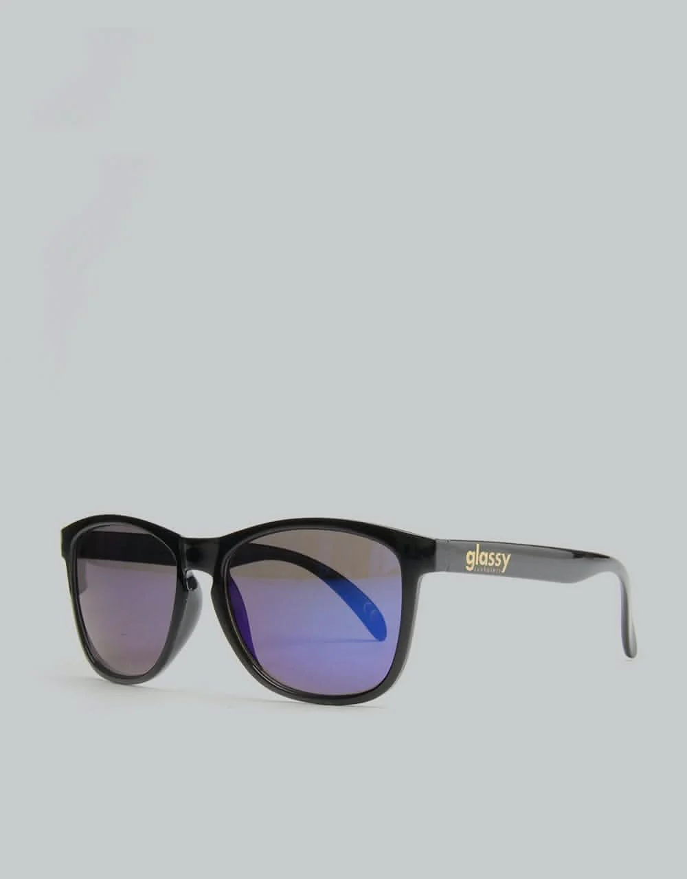 Glassy Sunhater Deric Sunglasses - Black/Blue Mirror - Image 2