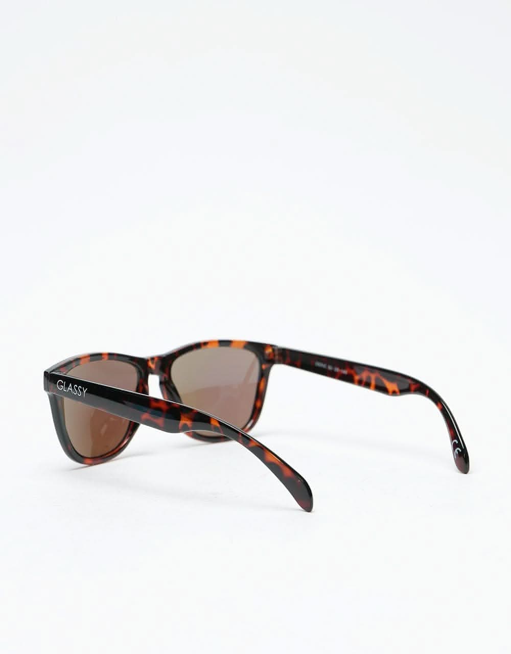 Glassy Sunhater Deric Polarized Sunglasses - Tortoise/Green Mirror - Image 4