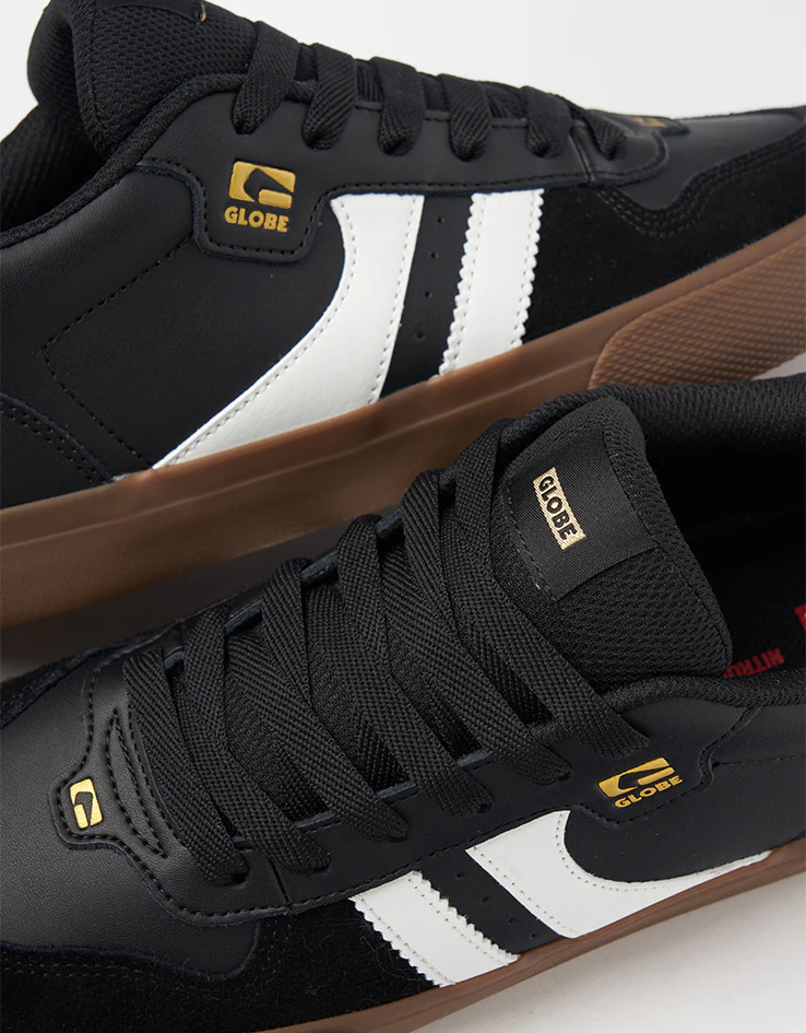 Globe Encore-2 Skate Shoes - Black/White/Tobacco - Image 6