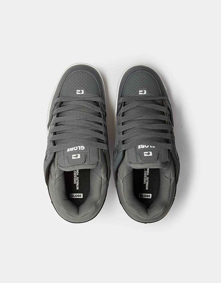 Globe Fusion Skate Shoes - Charcoal/White - Image 2