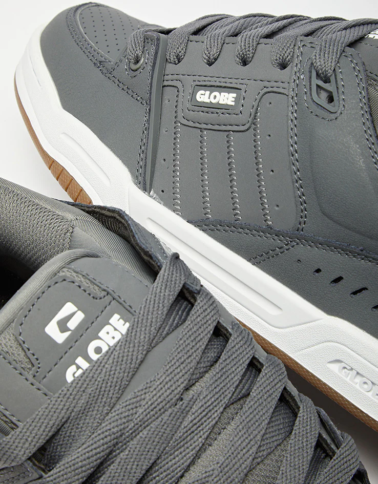 Globe Fusion Skate Shoes - Charcoal/White - Image 6