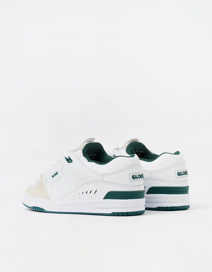 Globe Fusion Skate Shoes - White/Green - Image 4