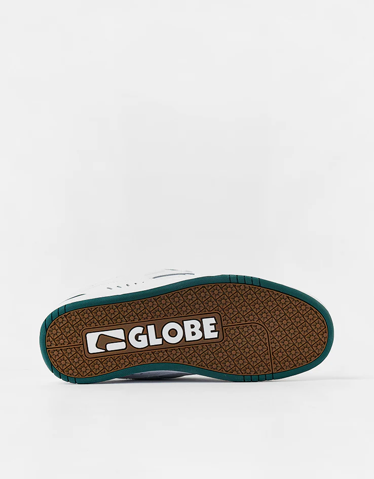 Globe Fusion Skate Shoes - White/Green - Image 5
