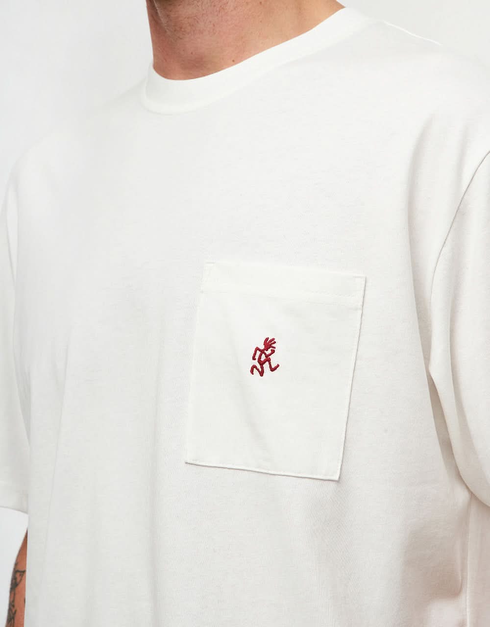 Gramicci One Point Logo Pocket T-Shirt - White - Image 3