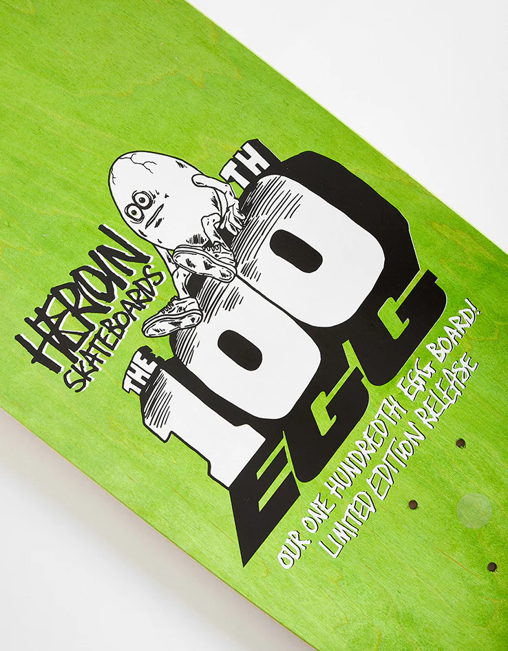 Heroin 100th Egg Skateboard Deck - 9.125” - Image 4