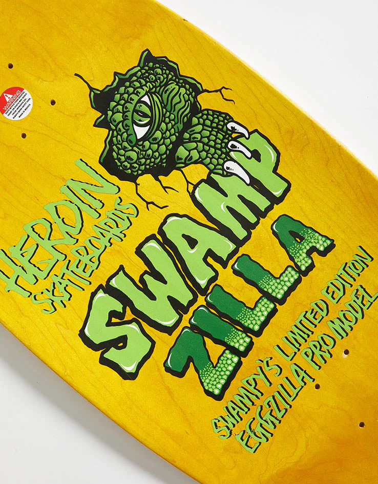 Heroin Swampy Swampzilla Skateboard Deck - 13" - Image 4