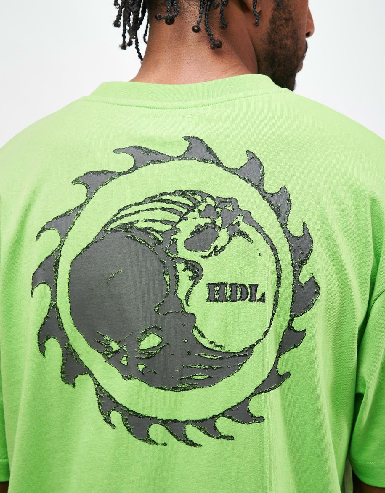 Hoddle Thunderdome Pocket T-Shirt - Lime Green - Image 3