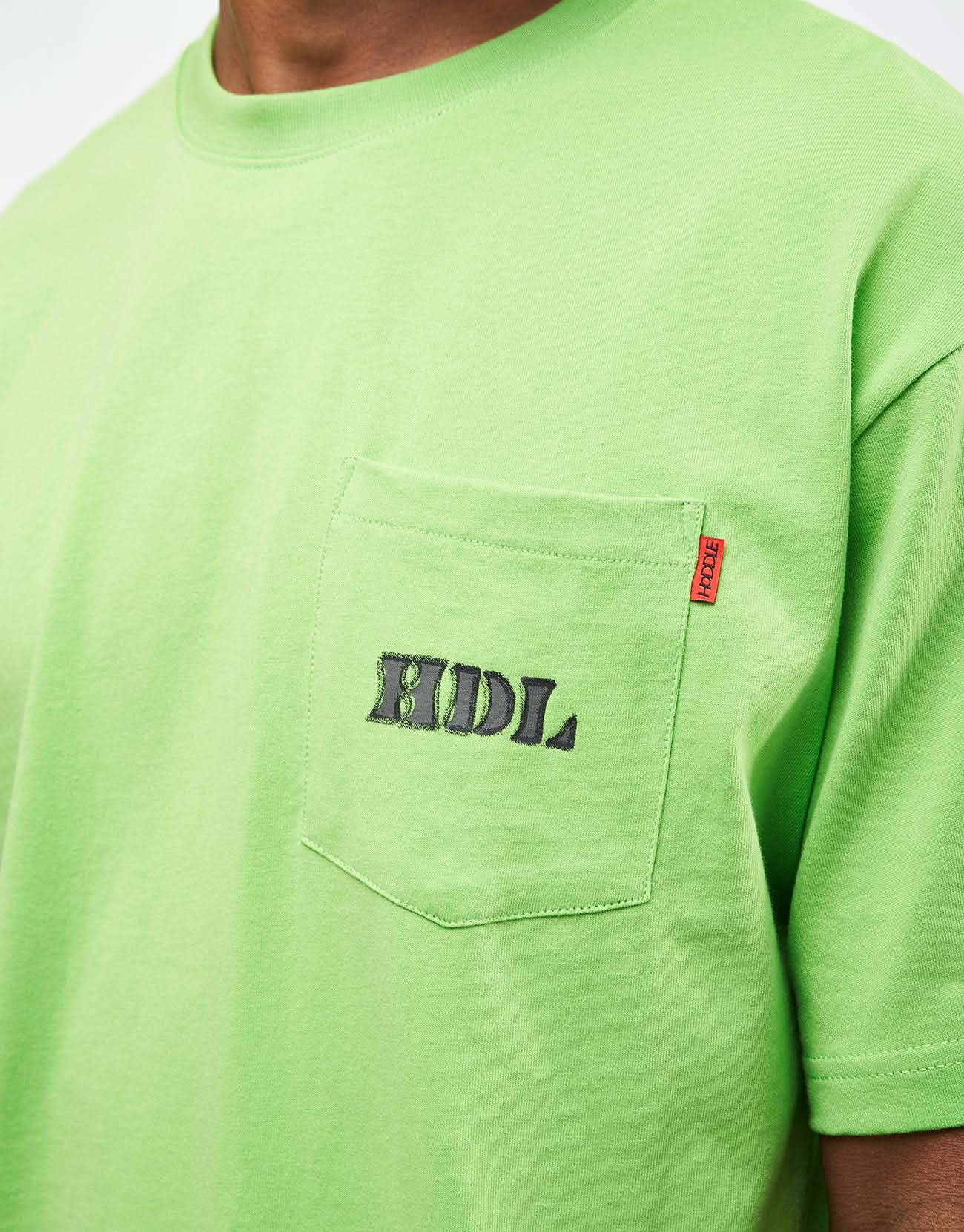 Hoddle Thunderdome Pocket T-Shirt - Lime Green - Image 4