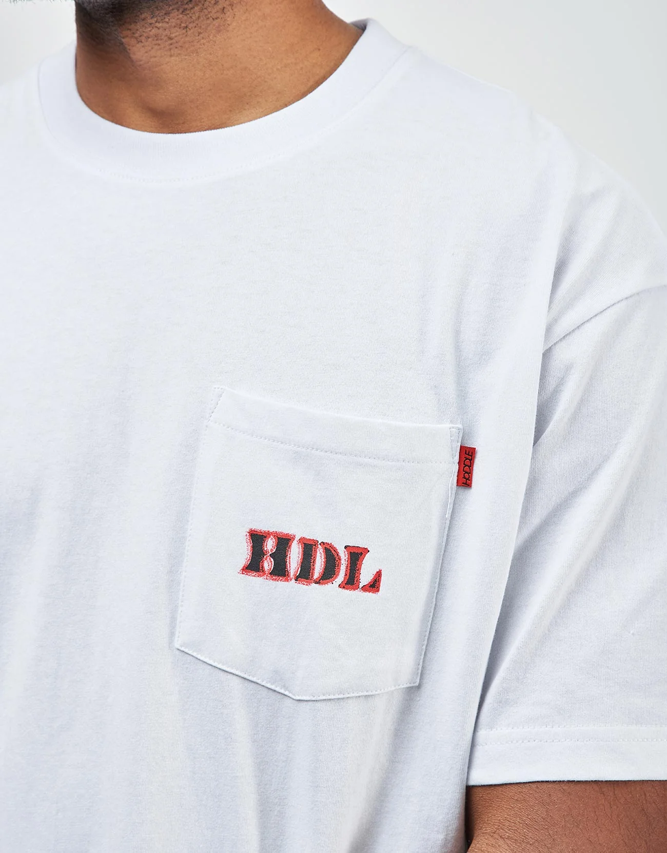 Hoddle Thunderdome Pocket T-Shirt - White - Image 4