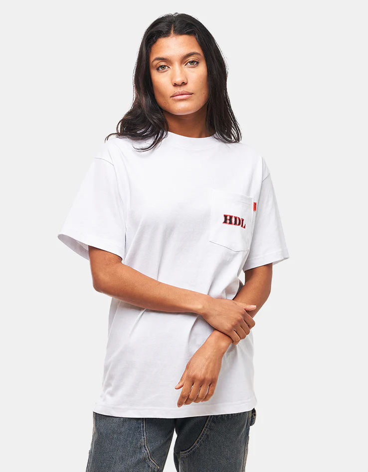 Hoddle Thunderdome Pocket T-Shirt - White - Image 6