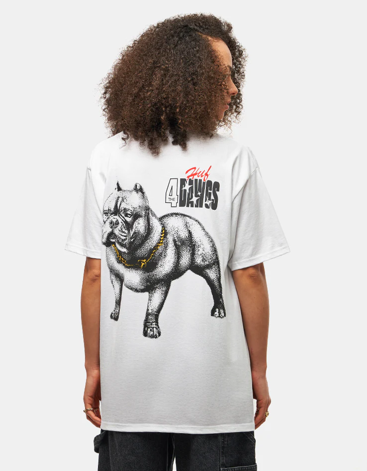 HUF 4 The Dawgs T-Shirt - White - Image 5