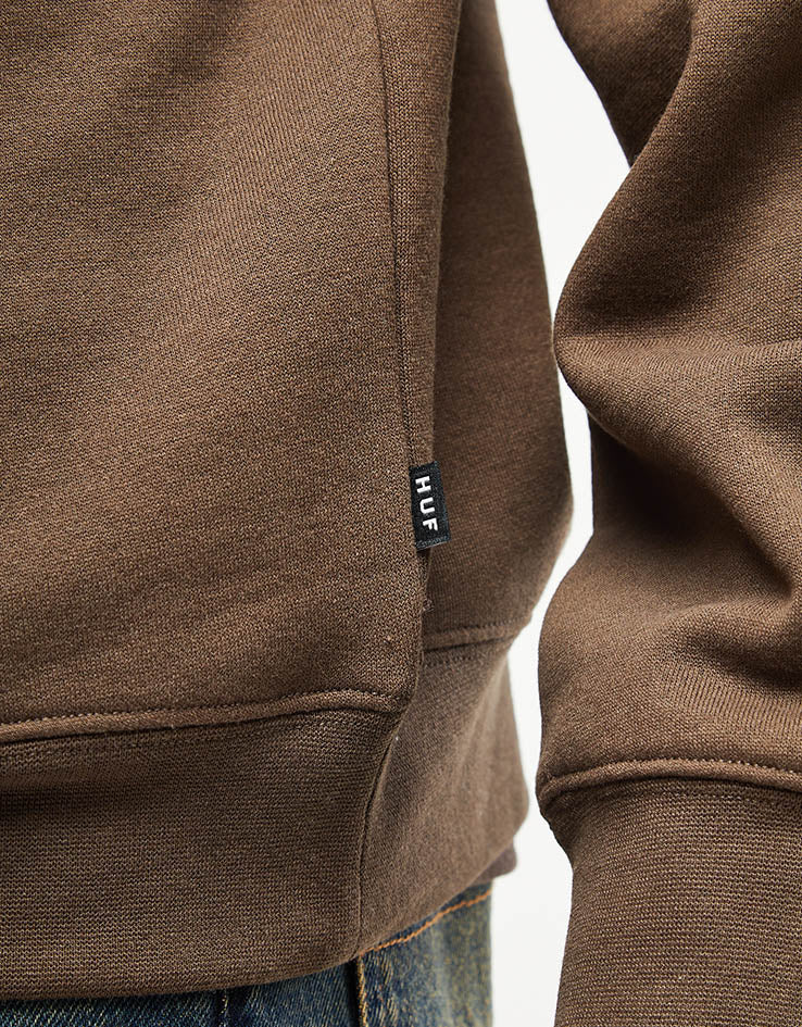 HUF 89 Box Logo Pullover Hoodie - Chocolate - Image 5