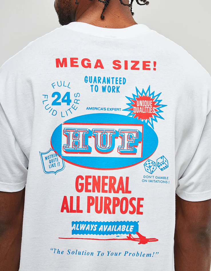 HUF All Purpose T-Shirt - White - Image 3