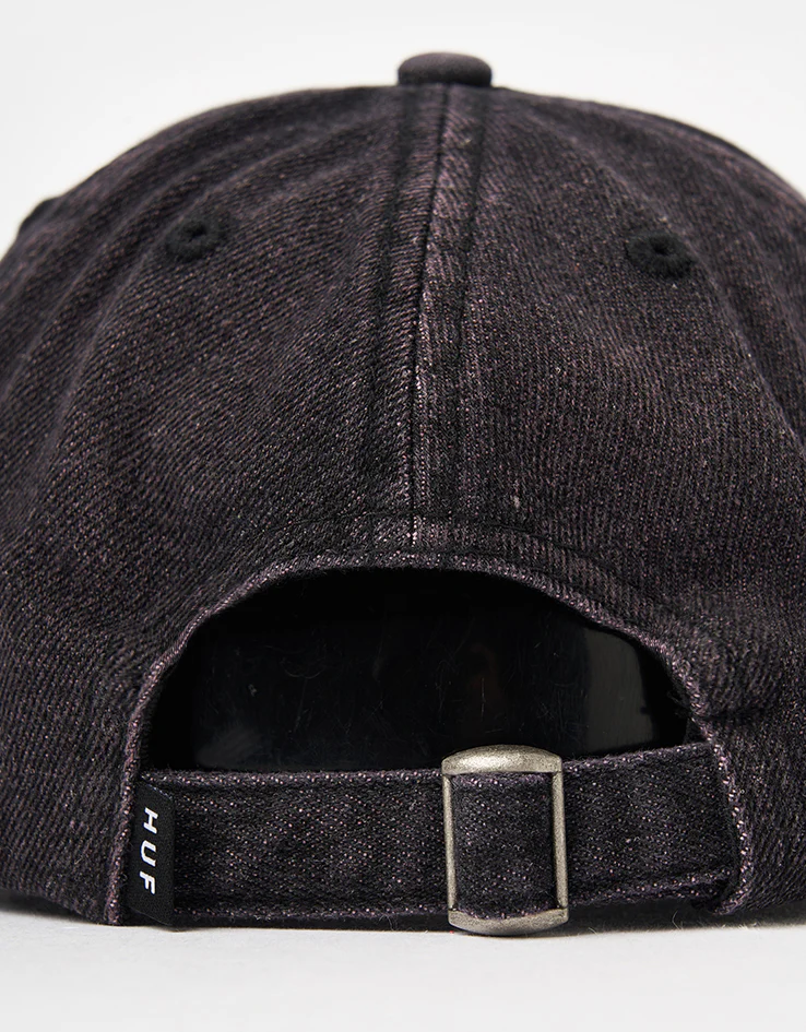 HUF Apollo Denim 6 Panel Curved Visor Cap - Dust Purple - Image 4