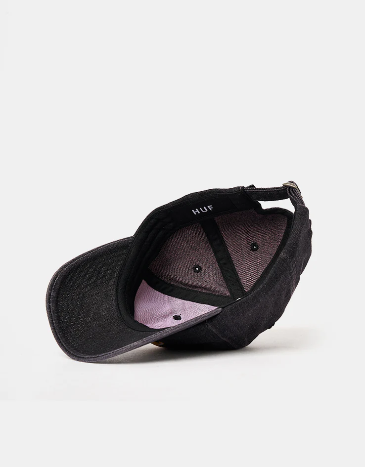 HUF Apollo Denim 6 Panel Curved Visor Cap - Dust Purple - Image 5
