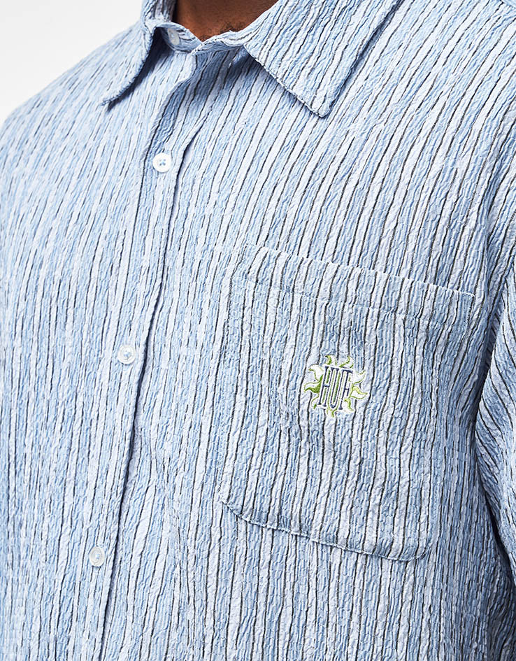HUF Apollo S/S Striped Shirt - Pool Blue - Image 4