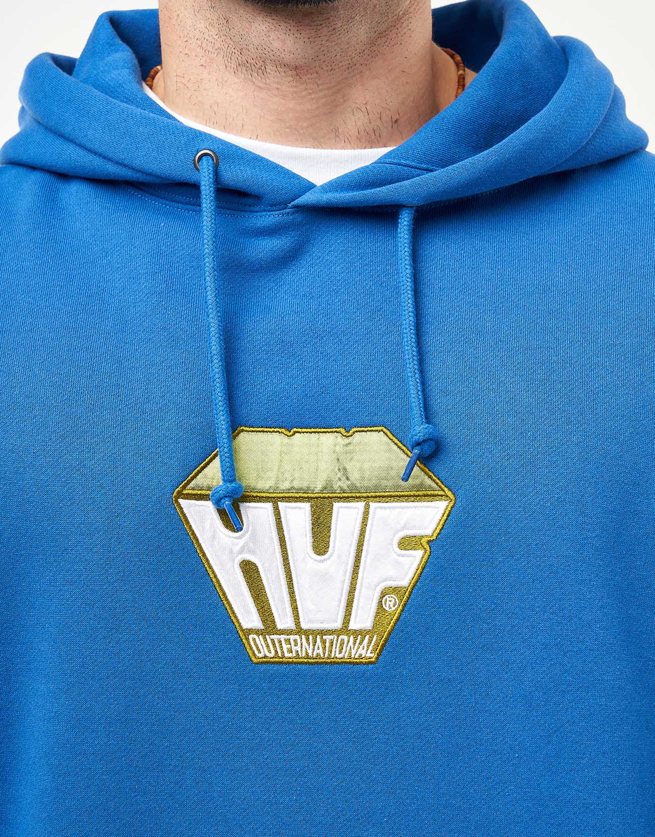 HUF Big Block Pullover Hoodie - Cobalt Blue - Image 2