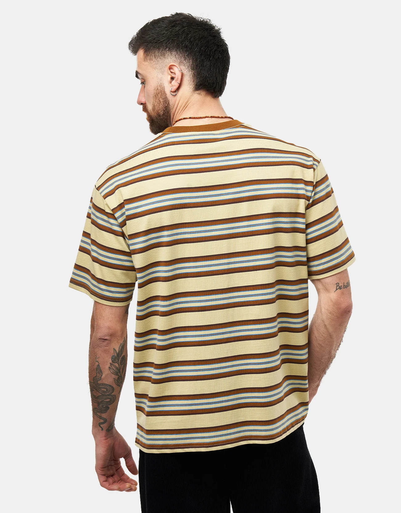 HUF Big Block Stripe Boxy T-Shirt - Clay - Image 3