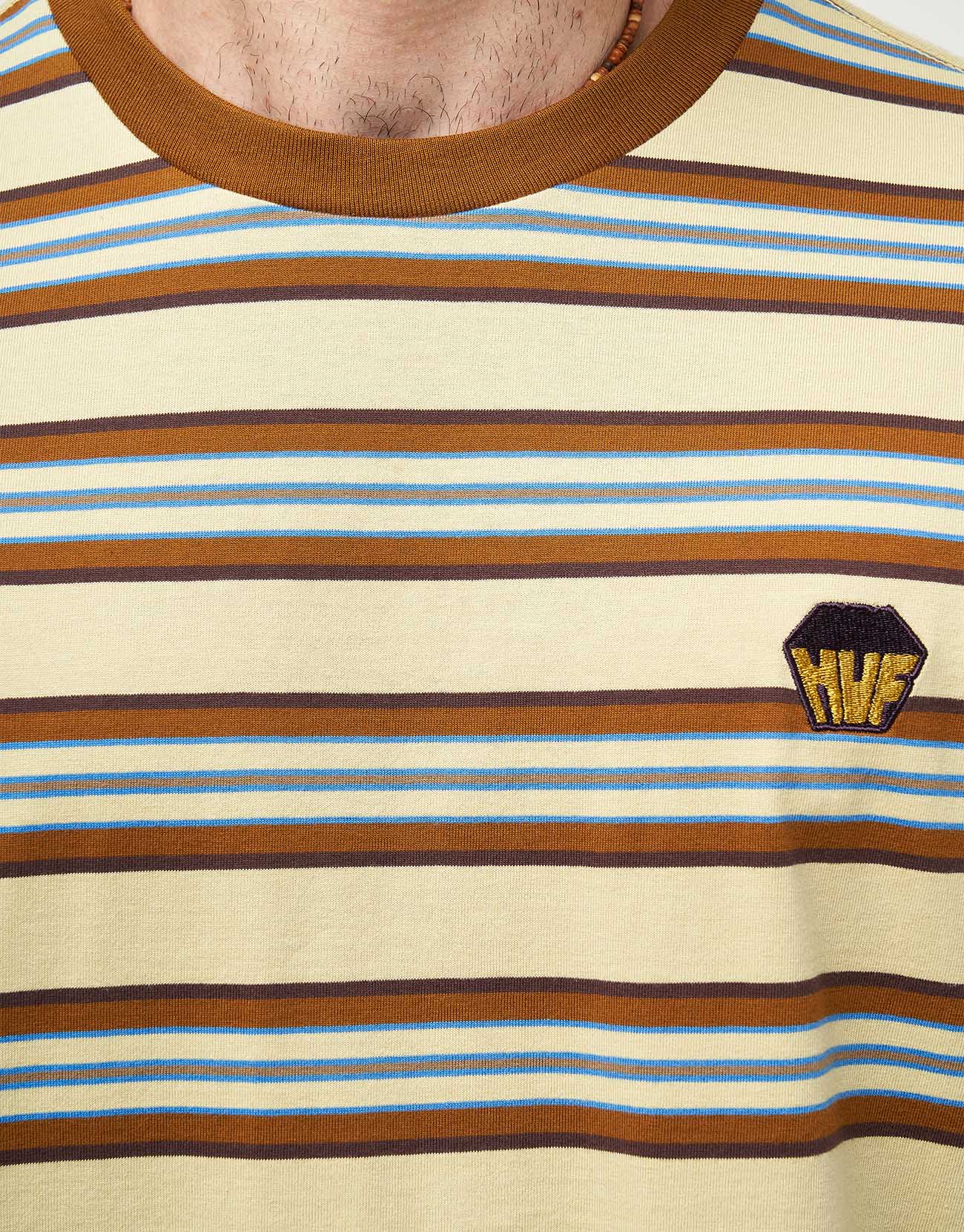 HUF Big Block Stripe Boxy T-Shirt - Clay - Image 4