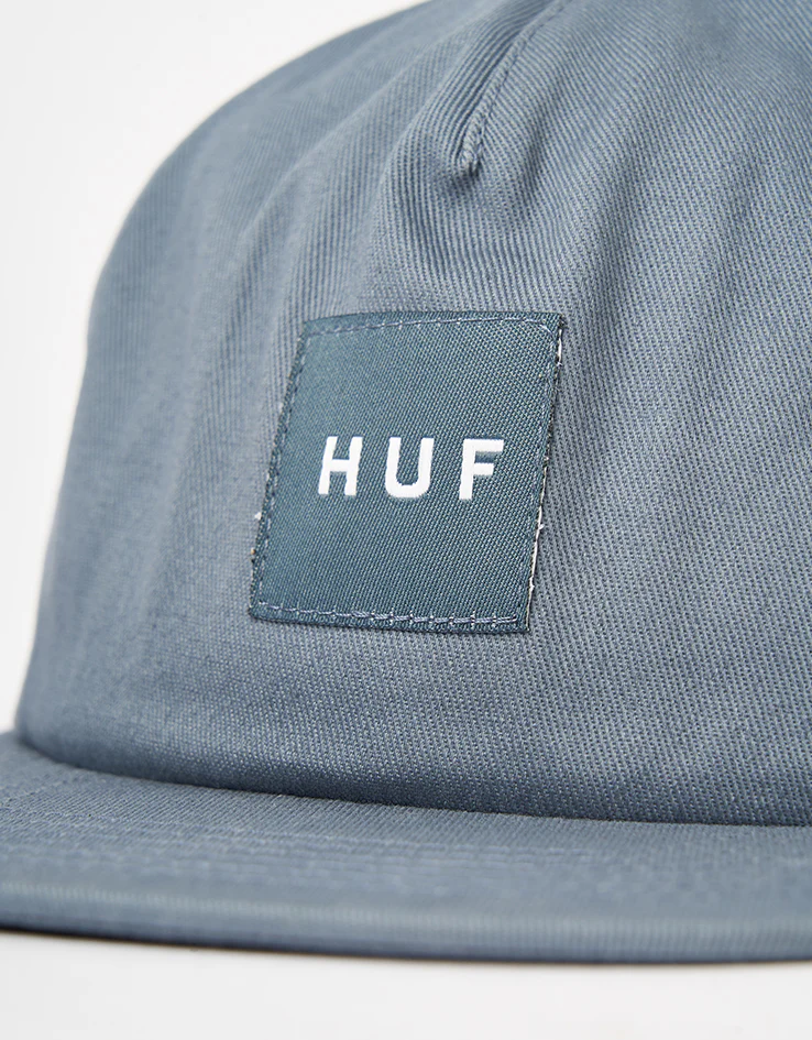HUF Box Logo Unstructured Snapback Cap - Sky - Image 2