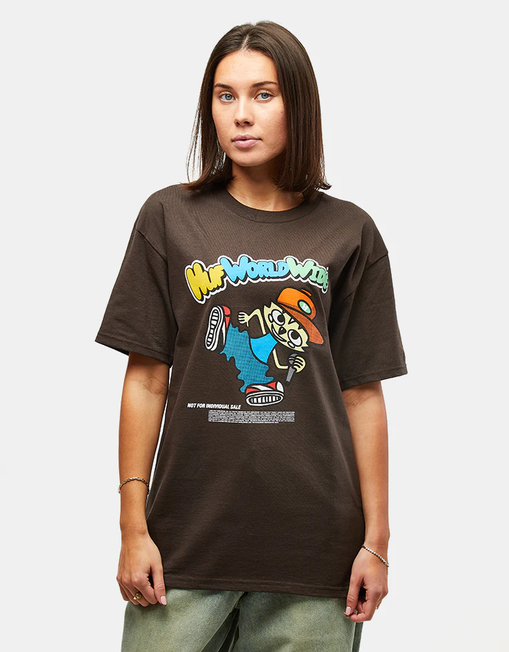 HUF Chop Kick Block T-Shirt - Bison - Image 4