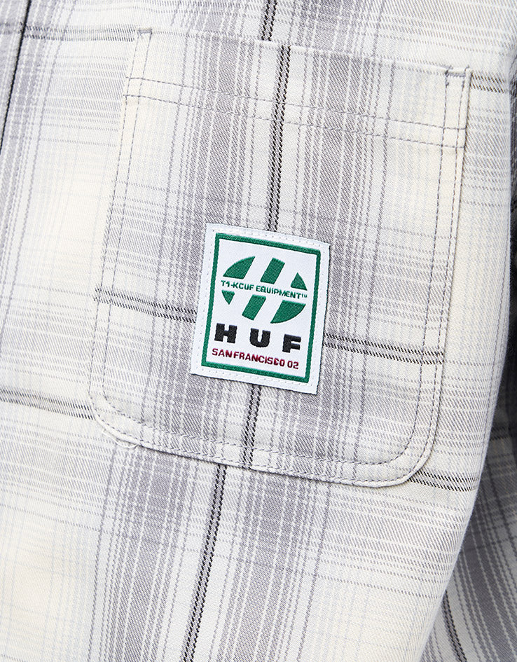 HUF Fillmore Plaid Shacket - Grey - Image 11