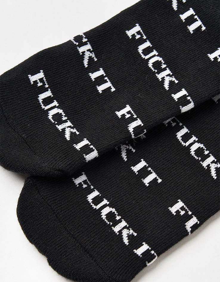 HUF Fuck It Crew Socks - Black - Image 3
