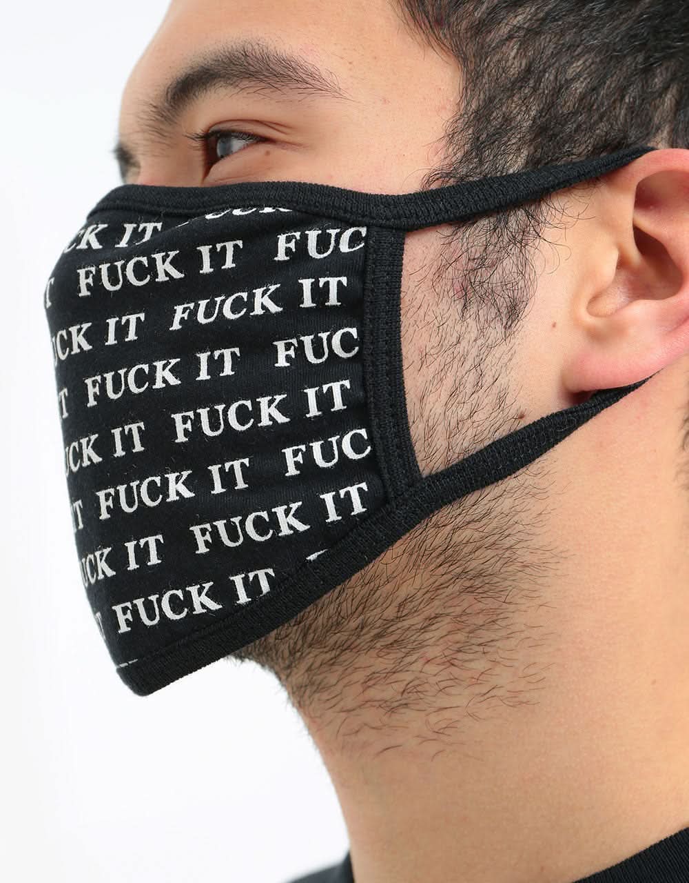 HUF Fuck It Face Mask - Black - Image 2