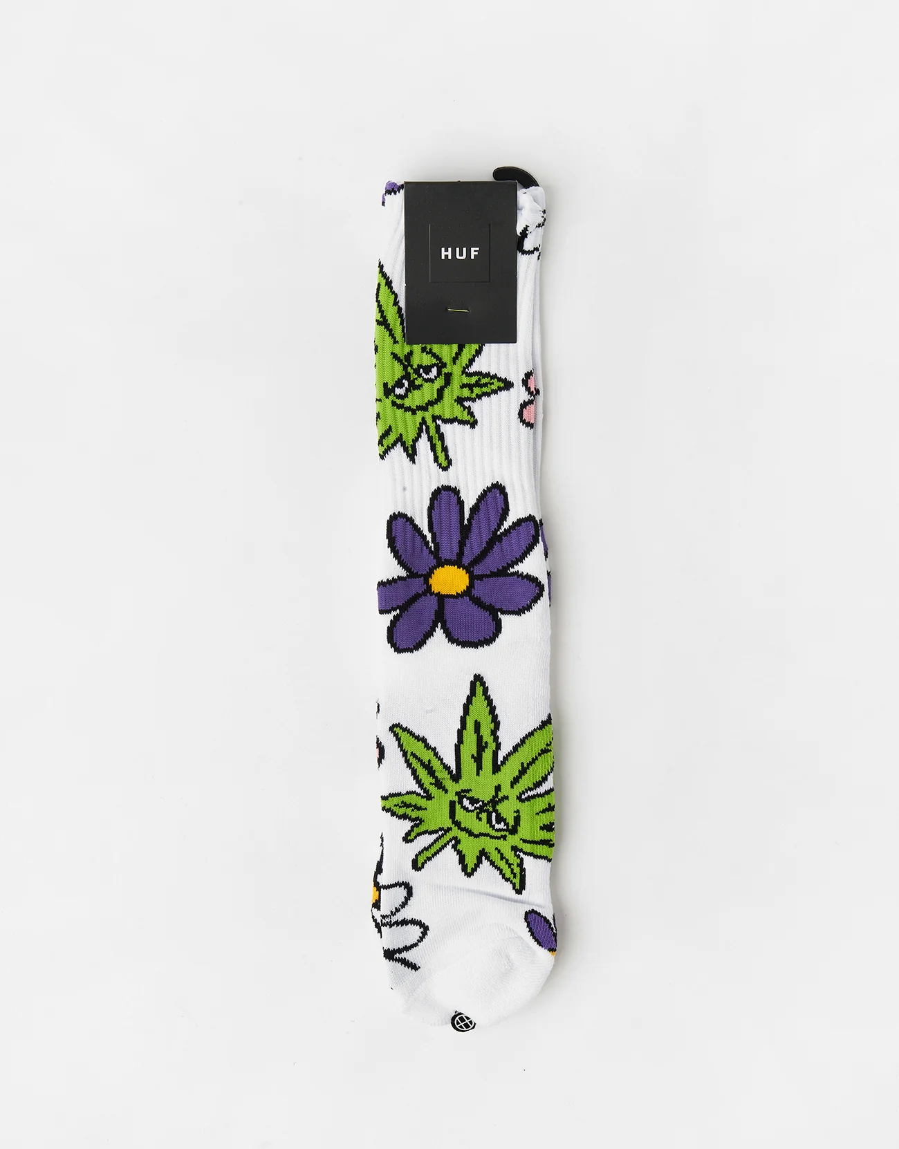 HUF Green Buddy Allergies Socks - White - Image 2