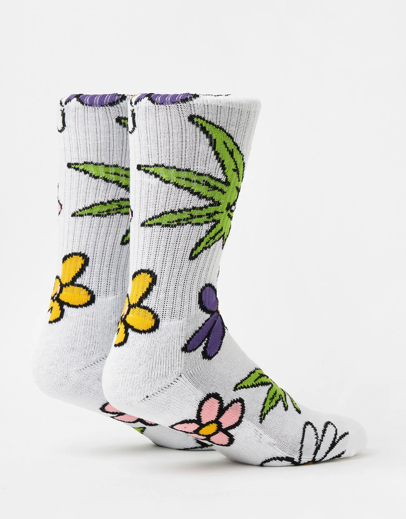 HUF Green Buddy Allergies Socks - White - Image 4
