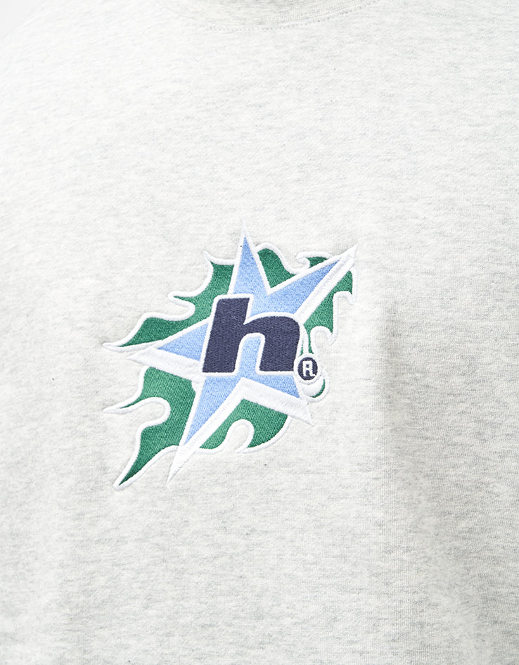 HUF H Bit Crewneck - Ash - Image 3