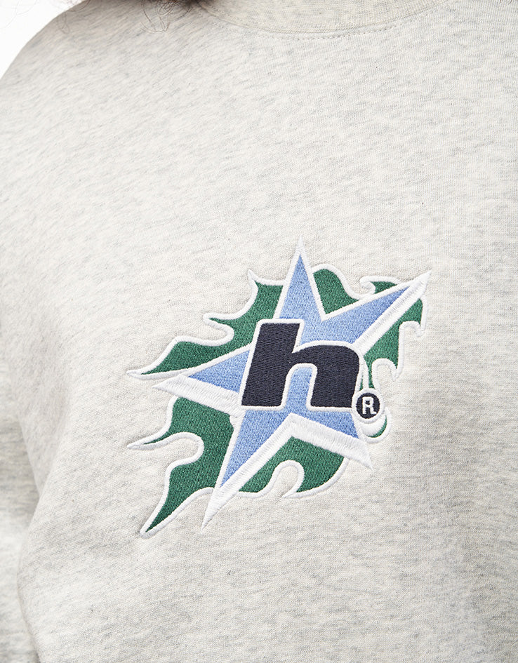 HUF H Bit Crewneck - Ash - Image 7