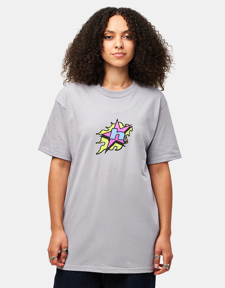 HUF H Bit T-Shirt - Dust Purple - Image 4