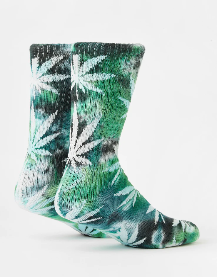 HUF Huf Plantlife Tiedye Crew Socks - Green - Image 2