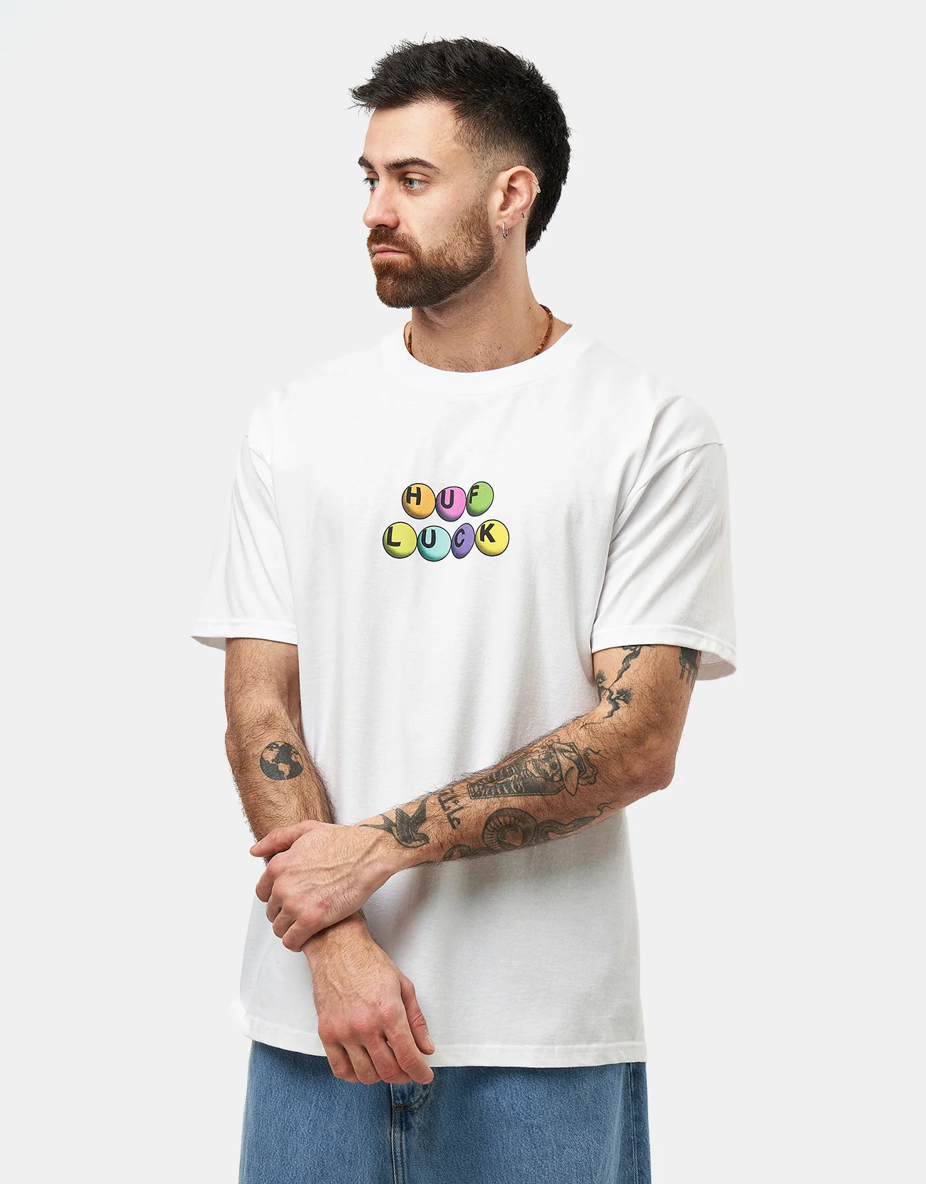 HUF Lucky T-Shirt - White - Image 3