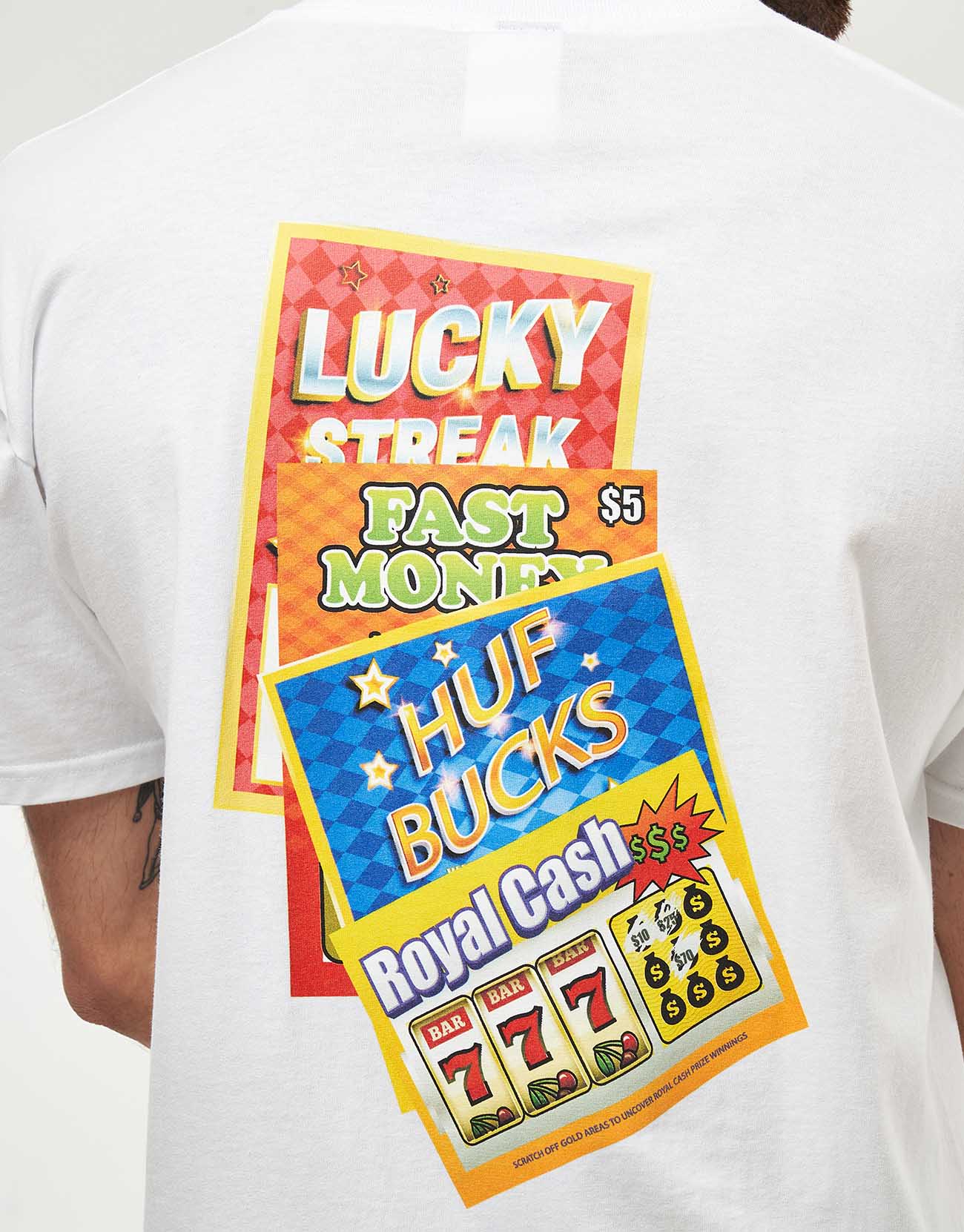 HUF Lucky T-Shirt - White - Image 4