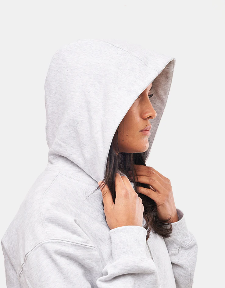 HUF Megablast French Terry Zip Hoodie - Ash Heather - Image 13