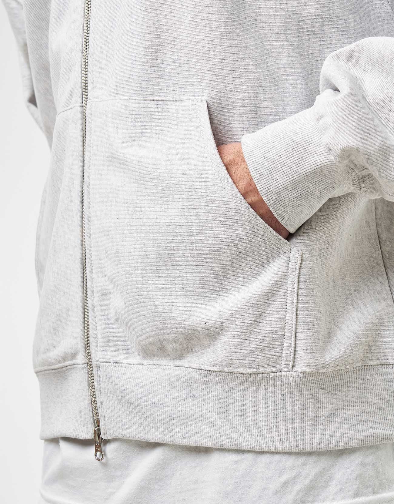 HUF Megablast French Terry Zip Hoodie - Ash Heather - Image 7