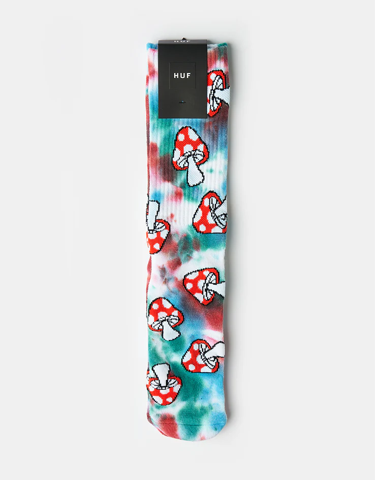 HUF Microdose Tiedye Crew Socks - Red - Image 2