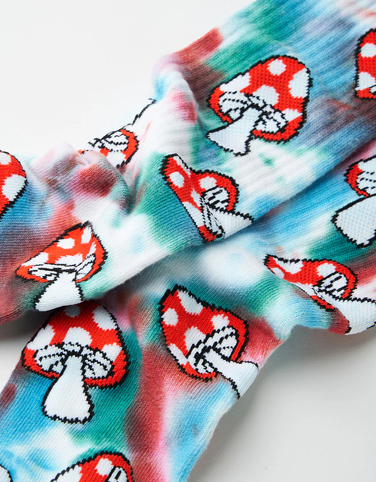 HUF Microdose Tiedye Crew Socks - Red - Image 3