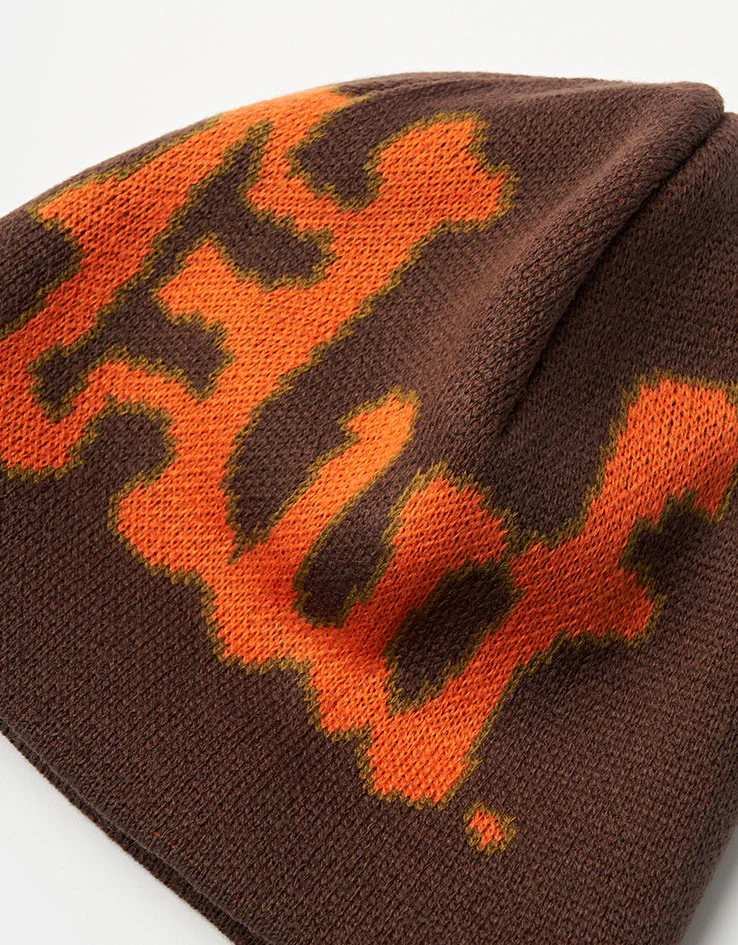 HUF Noble Skully Beanie - Chocolate - Image 4